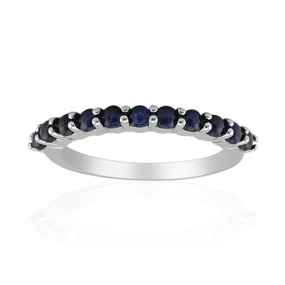 Blauer Saphir-Silberring