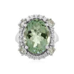 Grüner Amethyst-Silberring