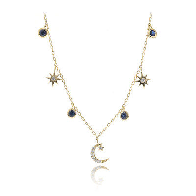 Ceylon-Saphir-Goldcollier (CIRARI)