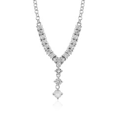 Weißer Topas-Silbercollier