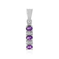 Sambia-Amethyst-Silberanhänger