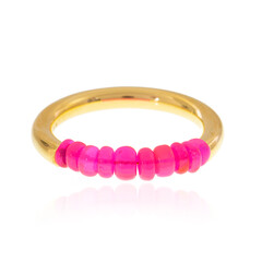 Äthiopischer Pinkfarbener Opal-Silberring (Maigold Kreativ)