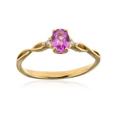 Pinkfarbener Saphir-Goldring (CIRARI)