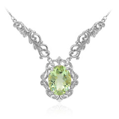 Grüner Amethyst-Silbercollier