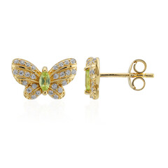 Burmesischer Peridot-Silberohrringe