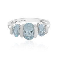 Brasilianischer Aquamarin-Silberring