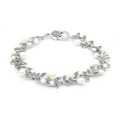 Süßwasserzuchtperlen-Silberarmband