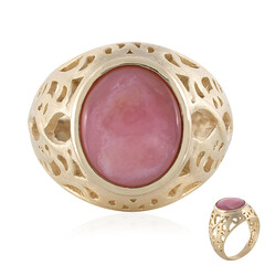 Pinkfarbener Opal-Silberring