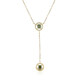 Grüner SI2 Brillant-Goldcollier