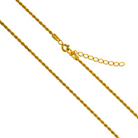 Silber-Kordelkette - 4 g - 40-43 cm - vergoldet (Joias do Paraíso)