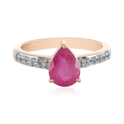 Pinkfarbener Madagaskar-Saphir-Silberring