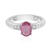 Pinkfarbener Madagaskar-Saphir-Silberring