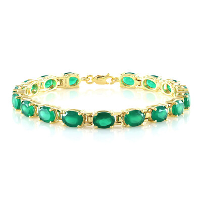 Grüner Onyx-Silberarmband