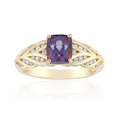 Madagaskar-Farbwechsel-Granat-Goldring (de Melo)