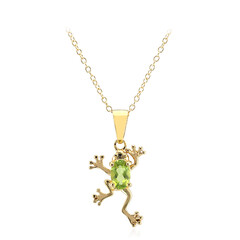 Burmesischer Peridot-Silberhalskette