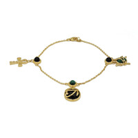 Schwarzer Onyx-Silberarmband