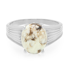 Magnesit-Herren-Silberring