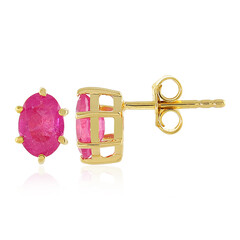 Pinkfarbener Madagaskar-Saphir-Silberohrringe