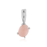 Pinkfarbener Opal-Silberanhänger