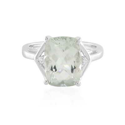 Grüner Amethyst-Silberring