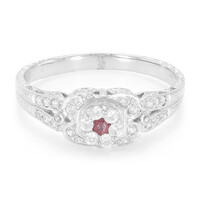Padparadscha-Saphir-Silberring