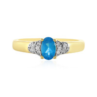 Neonblauer Apatit-Silberring