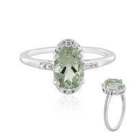 Grüner Amethyst-Silberring