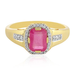 Pinkfarbener Madagaskar-Saphir-Silberring