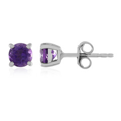 Sibirischer Amethyst-Silberohrringe