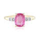 Pinkfarbener Madagaskar-Saphir-Goldring
