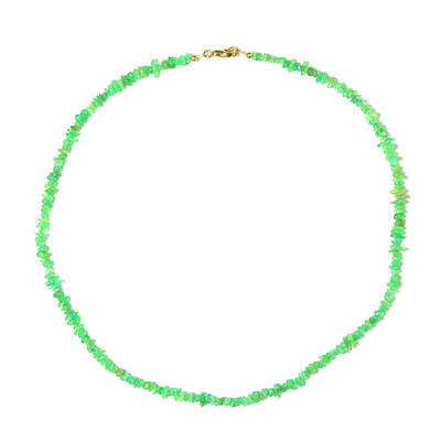 Äthiopischer Grüner Opal-Silberhalskette