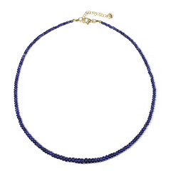 Blauer Madagaskar-Saphir-Silberhalskette