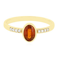 Oranger Tansania-Kyanit-Goldring