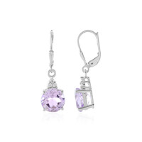Lavendel-Amethyst-Silberohrringe