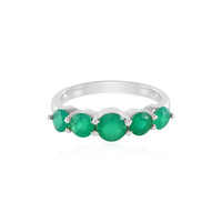 Grüner Onyx-Silberring