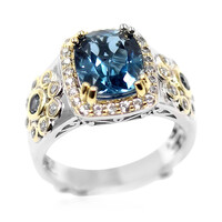 Londonblauer Topas-Silberring (Dallas Prince Designs)