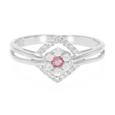 Padparadscha-Saphir-Silberring