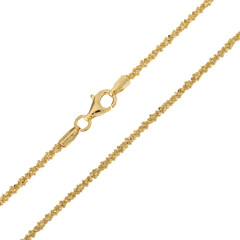 Silber-Criss-Cross-Kette - 6,9 g - 45 cm - vergoldet