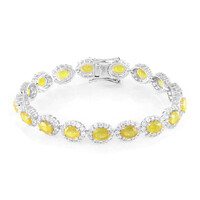 Gelber Madagaskar-Saphir-Silberarmband