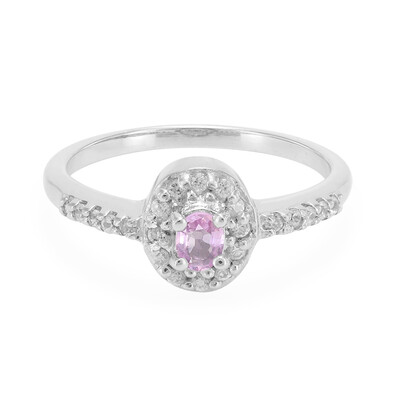 Pinkfarbener Ceylon-Saphir-Silberring