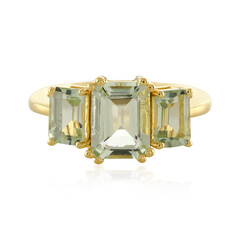 Grüner Amethyst-Silberring