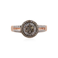 I3 Schokoladen-Diamant-Silberring