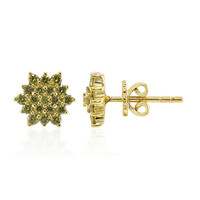 Gelber VS1 Diamant-Goldohrringe