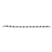 Schwarzer Saphir-Silberarmband