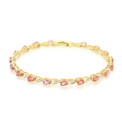Nicht erhitzter Padparadscha-Saphir-Goldarmband (AMAYANI)