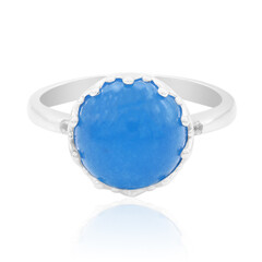 Blaue Jade-Silberring