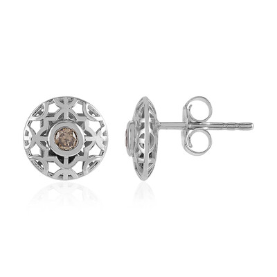 I2 Champagner-Brillant-Goldohrringe (Ornaments by de Melo)
