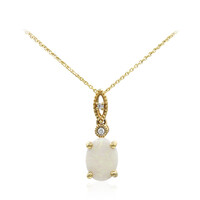 Weißer Opal-Goldhalskette