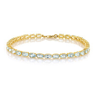 Himmelblauer Topas-Silberarmband