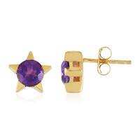Sambia-Amethyst-Silberohrringe